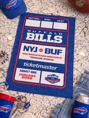 Buffalo Bills Ticket Style Rally Towel Highmark Stadium Farewell Tour 2026